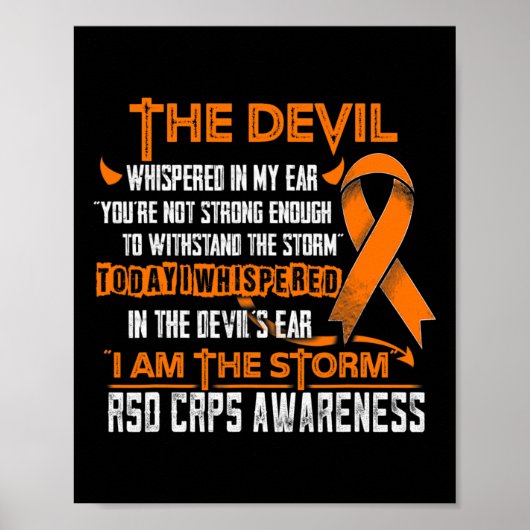 Rsd Crps Awareness I Am The Storm Devil  ポスター (正面)
