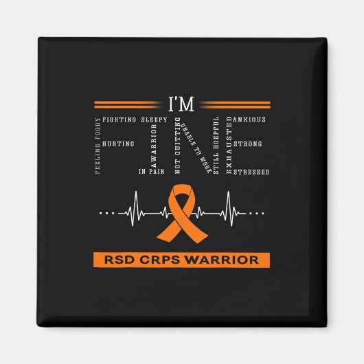 Rsd Crps Warrior I'm Fine マグネット (正面)