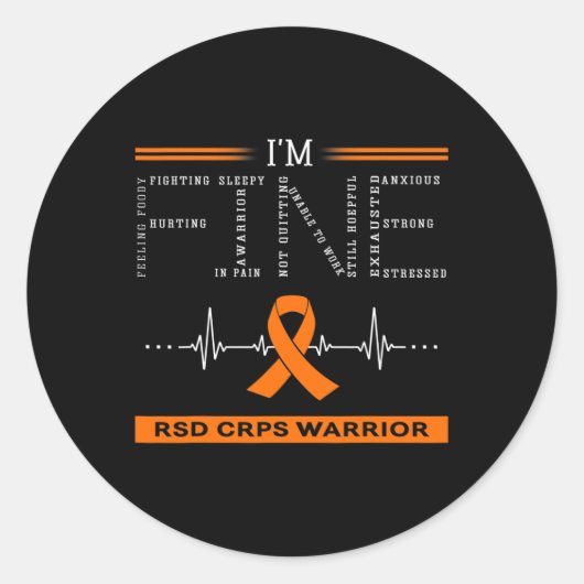 Rsd Crps Warrior I'm Fine  ラウンドシール (正面)