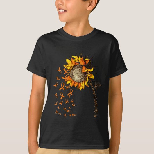 RSDCRPS啓発ヒマワリ オレンジリボン Tシャツ (正面)