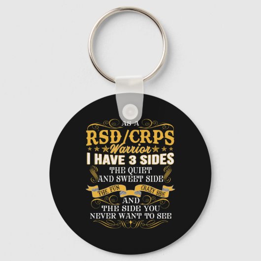 Rsdcrps戦士として私は3つの側面おもしろいTを持つ キーホルダー (正面)