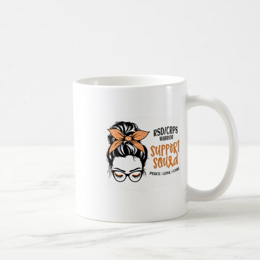 Rsdcrps戦士認識度サポートスクワッドMessy Bun コーヒーマグカップ (右)