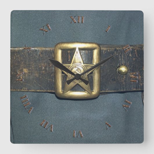 RSFの赤軍の士官のベルト スクエア壁時計 (正面)