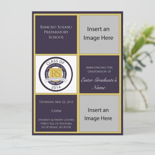 RSPS -卒業届（写真） 招待状 (スタンド正面)