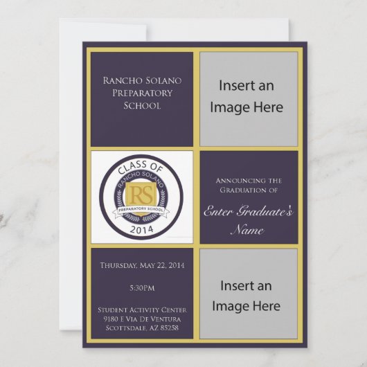 RSPS -卒業届（写真） 招待状 (正面)