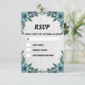 Rstic BontanicalシンプルRSVPカード 出欠カード (スタンド正面)