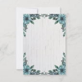 Rstic BontanicalシンプルRSVPカード 出欠カード (裏面)