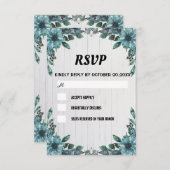 Rstic BontanicalシンプルRSVPカード 出欠カード (正面/裏面)