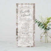 rsvpが素朴添付されたフローラ結婚の招待 招待状 (スタンド正面)