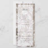 rsvpが素朴添付されたフローラ結婚の招待 招待状 (裏面)