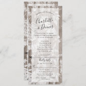 rsvpが素朴添付されたフローラ結婚の招待 招待状 (正面/裏面)