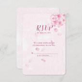 RSVPさくらんぼ結婚ブロッサム 出欠カード (正面/裏面)