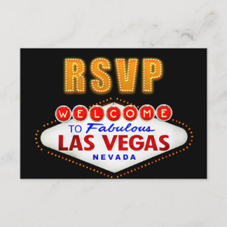 RSVPすばらしいラスベガスの印のカジノ夜RSVP 出欠カード