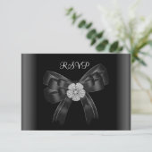 RSVPすべての行事ダイヤモンドジュエルブラックボウ 出欠カード (スタンド正面)