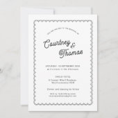 RSVPでミニマシンプルリストと縁どを拡張 招待状 (正面)