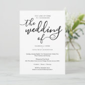 RSVPとのシンプル結婚式招待状 招待状 (スタンド正面)