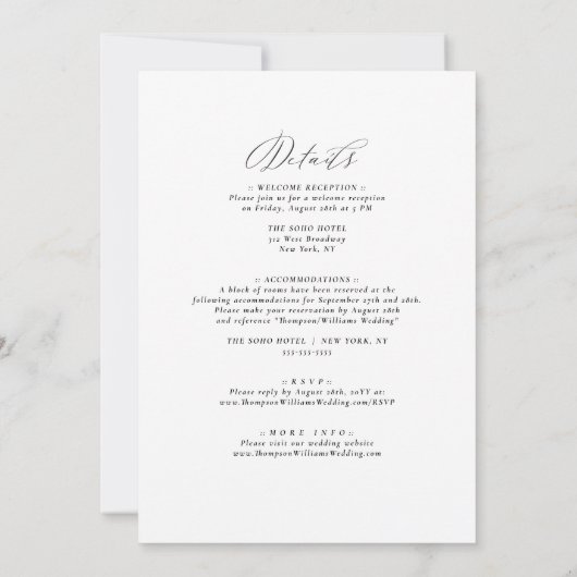 RSVPとのジェーンカトリック結婚式招待状 招待状 (裏面)