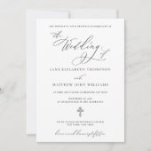 RSVPとのジェーン結婚式招待状 招待状 (正面)