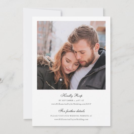 RSVPとのベタニーカトリック結婚式招待状 招待状 (裏面)