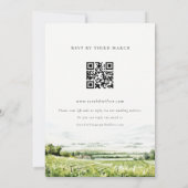 RSVPとのVineyard 結婚 Landscape's 招待状 (裏面)