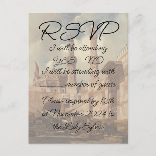 RSVPとカイロバザール絵画ズ ポストカード (正面)