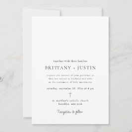 RSVPとモダンBrittany Black Script結婚's 招待状