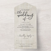 RSVPとレジストリを使用した結婚式招待状でオールインワン オールインワン招待状 (内側)