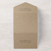 RSVPとレジストリを使用した結婚式招待状でオールインワン オールインワン招待状 (外側)