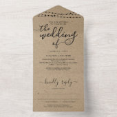 RSVPとレジストリを使用した結婚式招待状でオールインワン オールインワン招待状 (内側)