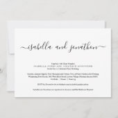 RSVPとレジストリを使用した結婚式招待状でオールインワン 招待状 (正面)