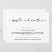 RSVPとレジストリを使用した結婚式招待状でオールインワン 招待状 (正面/裏面)