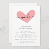 RSVPとレジストリを使用した結婚式招待状でオールインワン 招待状 (正面/裏面)