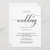 RSVPとレジストリを使用した結婚式招待状でオールインワン 招待状 (正面/裏面)