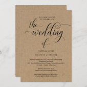 RSVPとレジストリを使用した結婚式招待状でオールインワン 招待状 (正面/裏面)