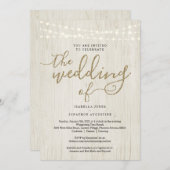 RSVPとレジストリを使用した結婚式招待状でオールインワン 招待状 (正面/裏面)