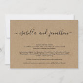 RSVPとレジストリを使用した結婚式招待状でオールインワン 招待状 (正面)