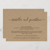 RSVPとレジストリを使用した結婚式招待状でオールインワン 招待状 (正面/裏面)