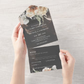 RSVPによる結婚式の招待 | BOHOパンパスグラス オールインワン招待状 (貼ってはがせる)