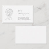 RSVPのお洒落Webサイト結婚エンクロージャカードにボウ エンクロージャーカード (正面/裏面)