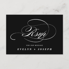 RSVPのエレガント応答結婚カード 出欠カード