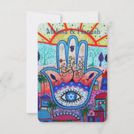 RSVPのバーのこうもりのB'nai B'notのビーチのテーマの応答カード 出欠カード