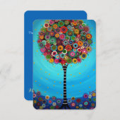 RSVPのバーのバルミツワーの応答カード 出欠カード (正面/裏面)