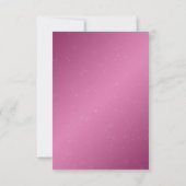 RSVPのベビーシャワー夜輝きのピンク 出欠カード (裏面)