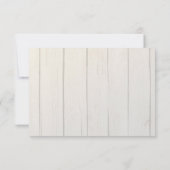 RSVPのローズピンクのアジサイのレースの木の花柄 出欠カード (裏面)