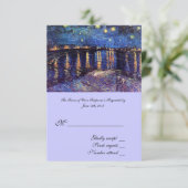 RSVPの受け結婚入れカード星空ナイト… 出欠カード (スタンド正面)