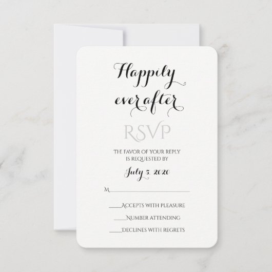 RSVPの後で幸せに 出欠カード (正面)