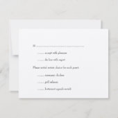 RSVPの応答のエンクロージャを結婚するDecoの黒いフレーム 出欠カード (裏面)