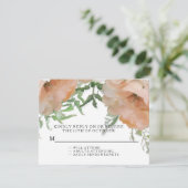 RSVPの応答のパステル調の花びらの英国の花の結婚式 出欠カード (スタンド正面)