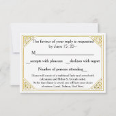 RSVPの応答を結婚するケルト族愛結び目はノートを梳きます 出欠カード (正面)