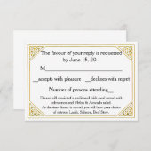 RSVPの応答を結婚するケルト族愛結び目はノートを梳きます 出欠カード (正面/裏面)